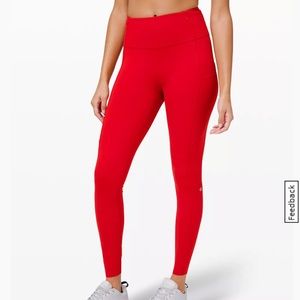 Lululemon Fast and Free Brushed Fabric High-Rise Tight 28'